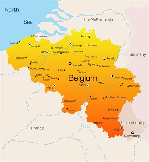 maps  belgium detailed map  belgium  english tourist map