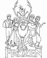 Characters Frozen Coloring Logo Printable Pages Print Main sketch template