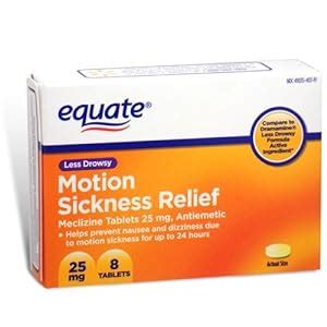 amazoncom equate motion sickness  mg  drowsy  tablets