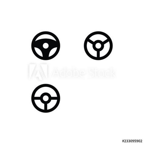 sleek steering wheel logo vector