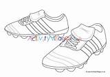 Colouring Football Boots Pages Soccer Pair Village Activity Explore Activityvillage sketch template