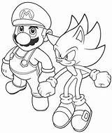 Sonic Mario Coloring Pages Printable Categories sketch template