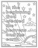 Genesis Verse Genisis sketch template