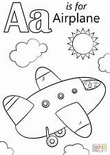 Coloring Airplane Letter Pages Printable Kids Aa Cartoon Rated Plain Print Supercoloring Alphabet Preschool Drawing Color Sheets Letters Abc Getdrawings sketch template