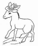 Donkey Coloring Pages Printable Kids sketch template