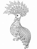 Coloring Pages Peacock Advanced Bird Adult Drawing Printable Color Animal Adults Kidspressmagazine Outline Colouring Zentangle Print Stress Fantasy Animals Getdrawings sketch template