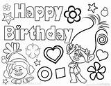 Coloring Pages Birthday Girl Happy Getdrawings sketch template