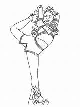 Cheerleader Stunt Cheerleading Stunts Bask Gaddynippercrayons sketch template