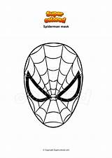 Spiderman Maschera Colorare Disegno Mask Ausmalbild Maske Ausmalbilder Ragnatela Lancia Bild Supercolored sketch template