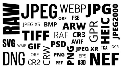 image file formats     photography edition