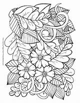 Coloring Fall Pages Autumn Printable Adult Adults Leaves Primarygames Size Print Sheets Color Pdf Printables Acorns Colouring Flower Sheet Book sketch template