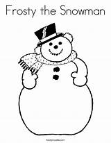 Snowman Coloring Frosty Pages Printable Print Drawing Easy Winter Silhouette Color Cartoon Getcolorings Getdrawings Abominable Clip Twistynoodle Built California Usa sketch template