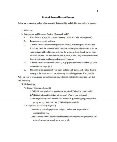 research project proposal outline templates