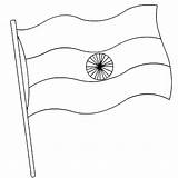 Independence Flag Indian Drawing Coloring Pencil Outline National Color Pages India Colouring Tiranga Clipart Print 69th Book Proud Comments Google sketch template