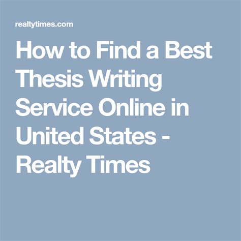 find   thesis writing service   united states