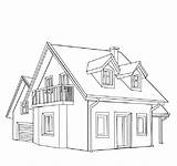 Coloring House Pages Kids Printable Houses Homes Cartoon sketch template