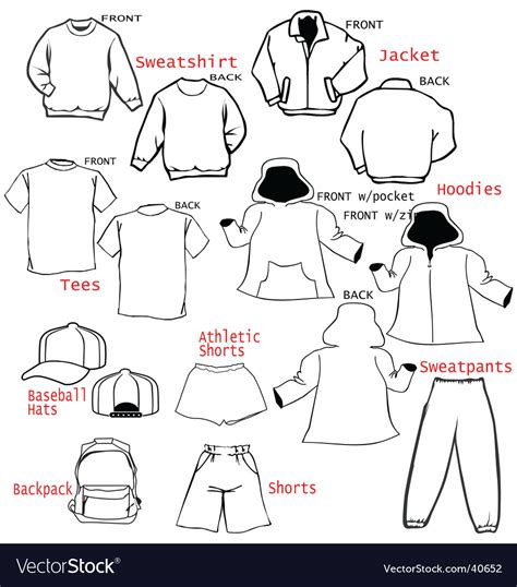 clothing apparel templates royalty  vector image