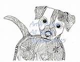 Terrier Mandalas Perros Mandala Ausmalbilder Terriers Hunde sketch template