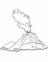 Eruption Volcano Coloring Template Pages Volcanic sketch template