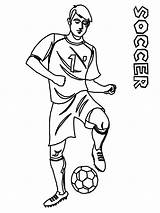 Soccer Coloring Player Pages Boys Printable Football Draw Players Seriale Digital Color Print Recommended Mycoloring sketch template
