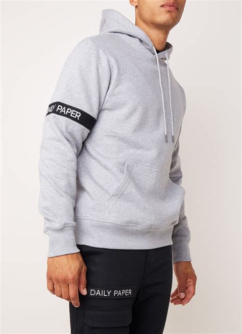 daily paper captain hoodie met logoband grijs debijenkorfbe