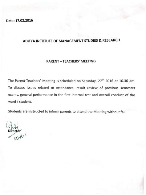 parents teachers meeting  scheduled   february  http