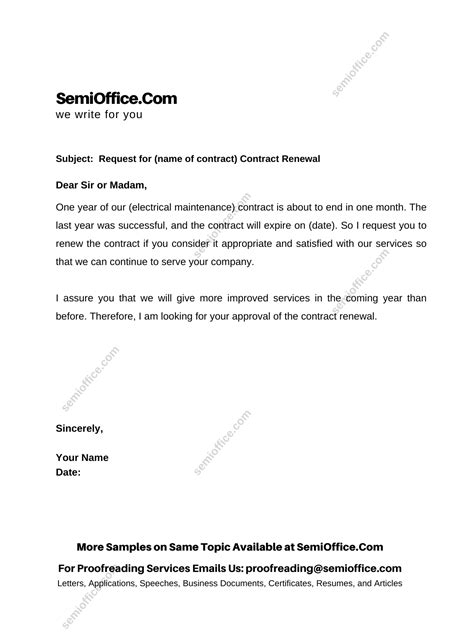 application letter  contract renewal  company semiofficecom