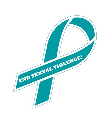 End Sexual Violence Teal Ribbon Auto Magnet Lifejackets Productions