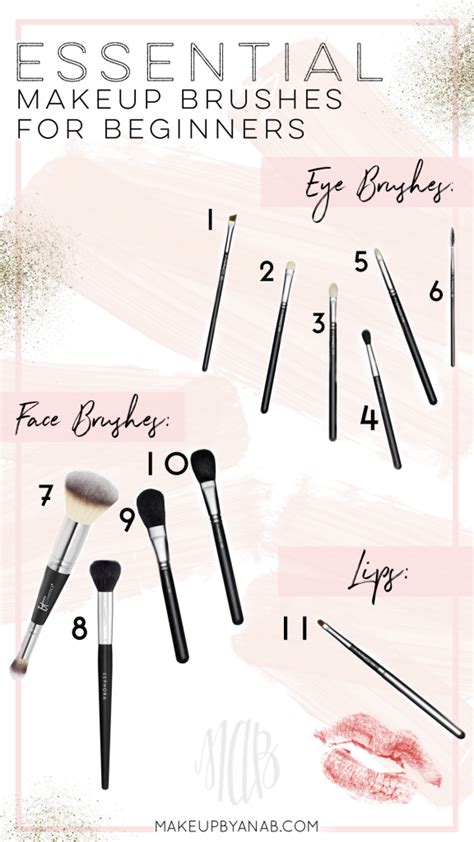 Essential Makeup Brushes For Beginners Makeup By Ana B