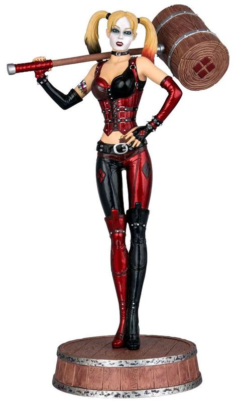 ikon collectables batman arkham city harley quinn with mallet 1 6