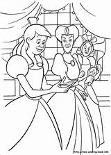 Cinderella Coloring Pages Book Disney Colouring Cartoon Printable Info Princess sketch template