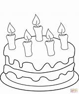 Torta Candles Candele Tarta Velas Tort Tegning Kage Cinque Kolorowanka Stampare Urodzinowy Druku Tegninger Kolorowanki Lys Dzieci Urodziny sketch template