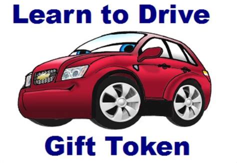 driving school gift tokens
