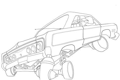 chevy impala lowrider coloring pages sketch coloring page