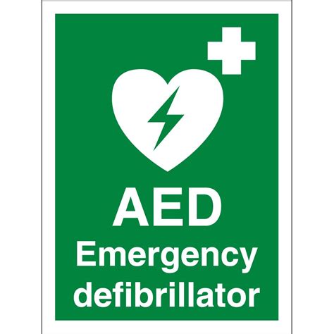 aed emergency defibrillator signs  key signs uk