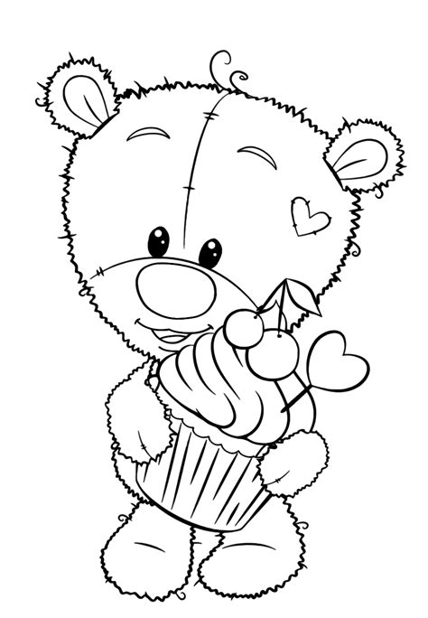 teddy bear face coloring page coloring pages
