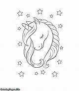 Coloring Unicorn Pages Portrait Kids Site Online Quality Coloringpages High Print Choose Board sketch template