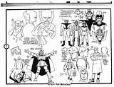 Alex Toth Sheets Model Fantastic Four Cartoon Concept sketch template