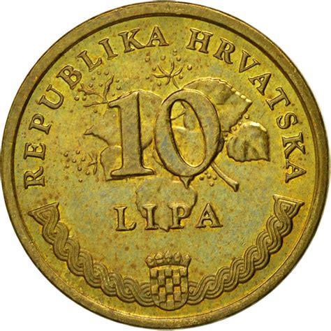 coin croatia  lipa  ef  brass plated steel km ebay