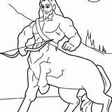 Mythology Centaur Greek Coloring sketch template