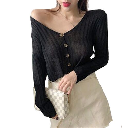 sexy women cardigan sweater 2019 spring summer v neck long sleeve solid
