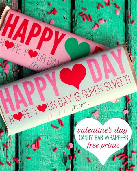 valentines candy bar wrappers