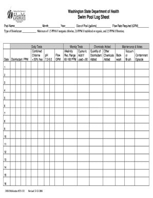 pool log template fill  sign printable template