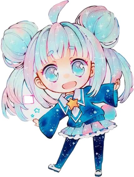 kawii galaxy girl cute adorable sticker by toasty sprinkles
