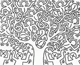Keith Haring Coloring Pages Popular Coloriage sketch template