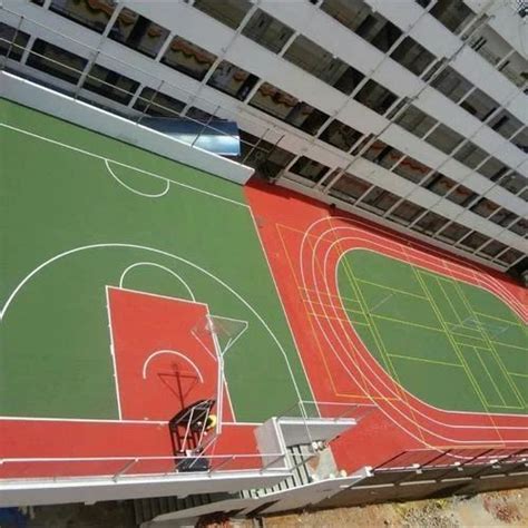 runnig track basketball court  rs  sft pu plastic running track  ahmedabad id