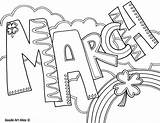 March Coloring Clipart Pages Clip Printable Library sketch template
