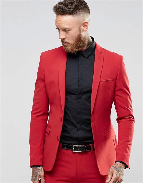 Tailor Made 2016 Newest Red Mens Wedding Prom Tuxedos 2 Pieces Suits