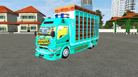 truck canter ayam bodykit samudra nusantara mod bussid indonesia