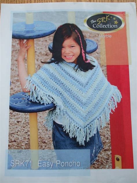 Easy Poncho Knit Pattern Srk71 Collection Marble Kertzer
